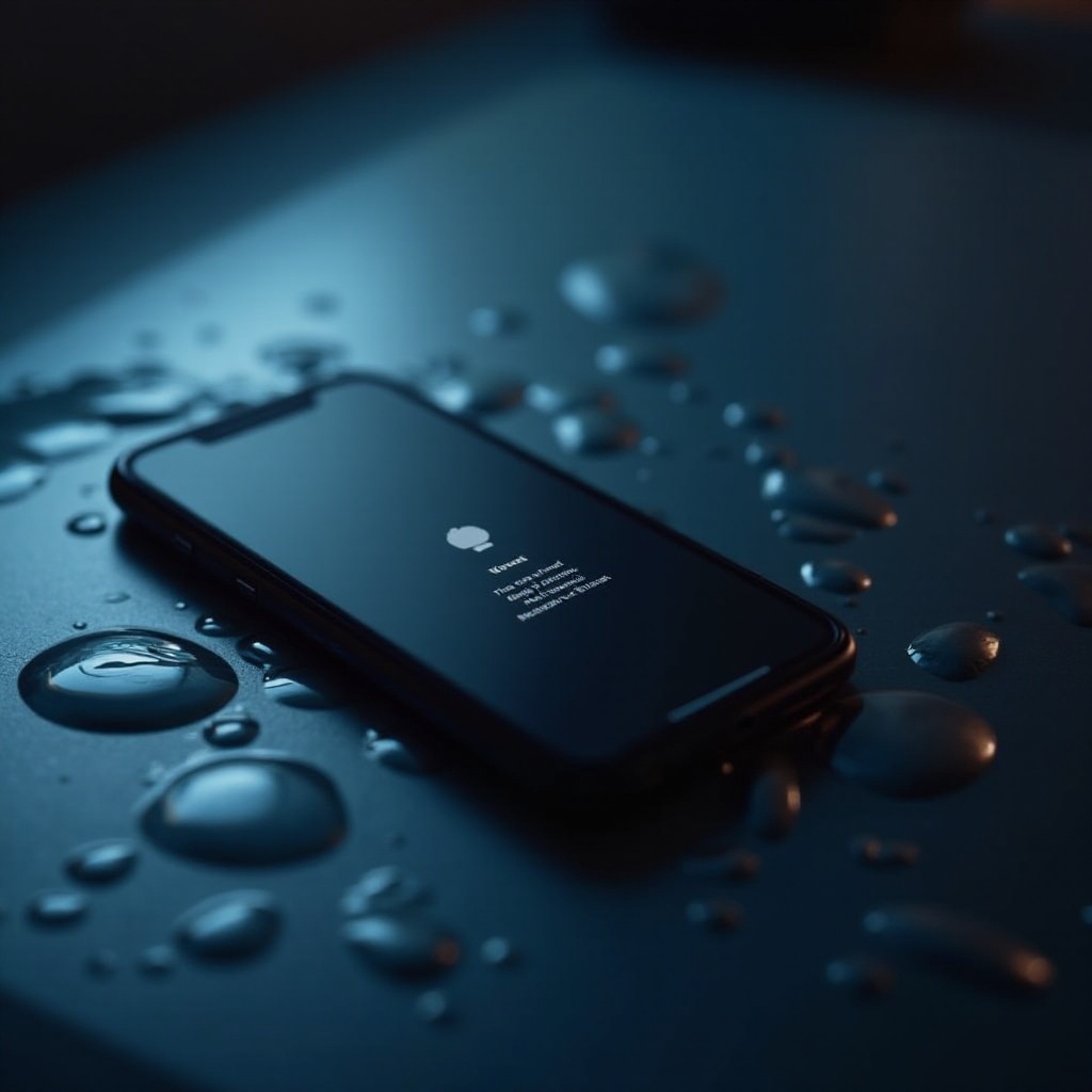 水の警告の後、電話が充電されない