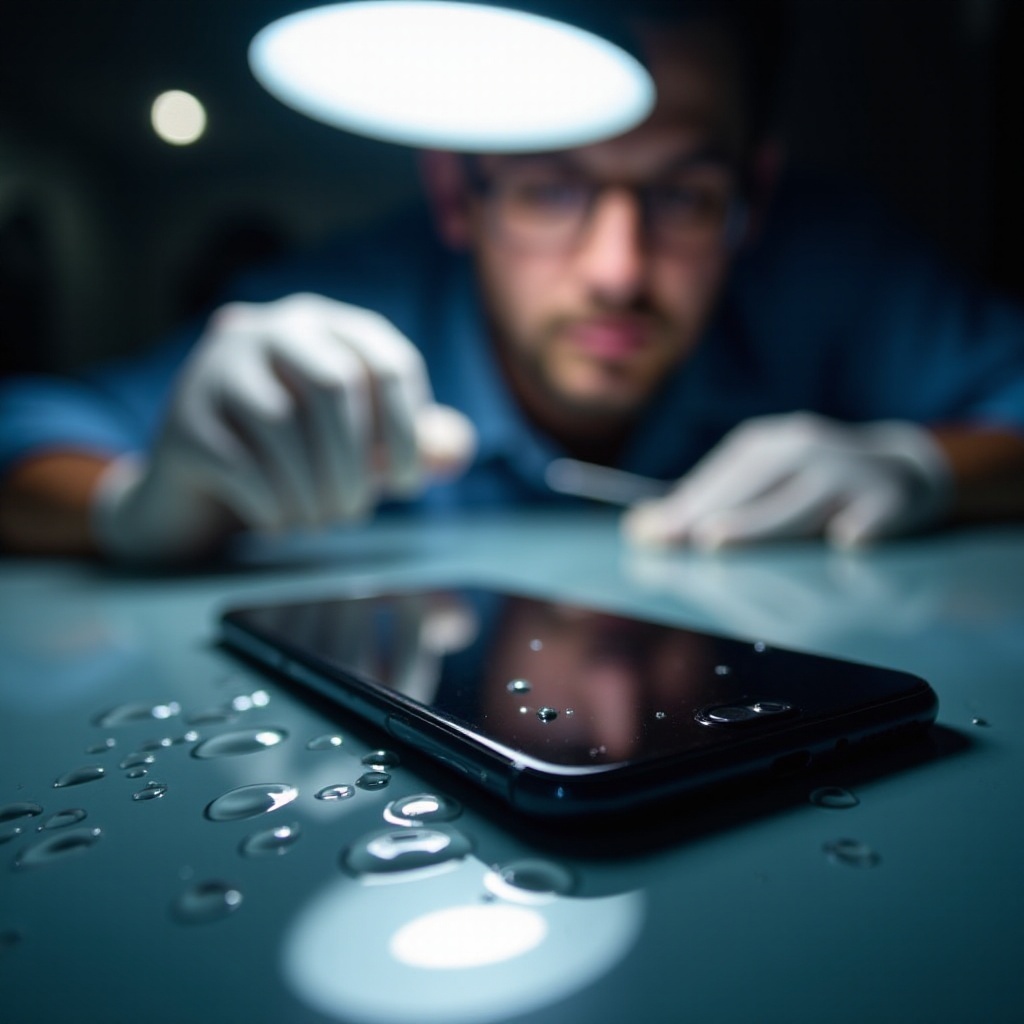 水の警告の後、電話が充電されない