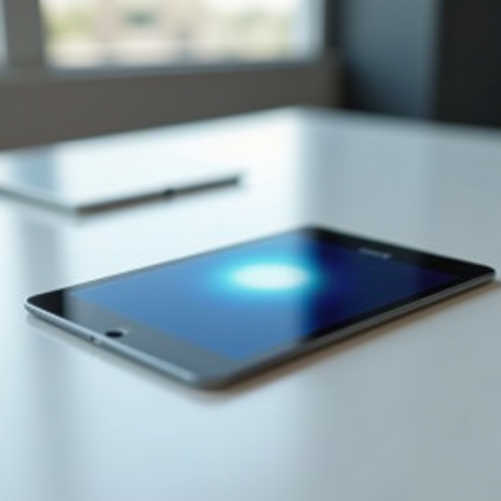 titik biru di layar iPad