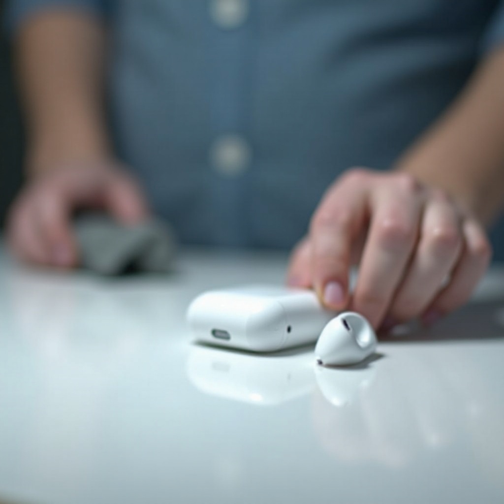 mengeluarkan air dari AirPods