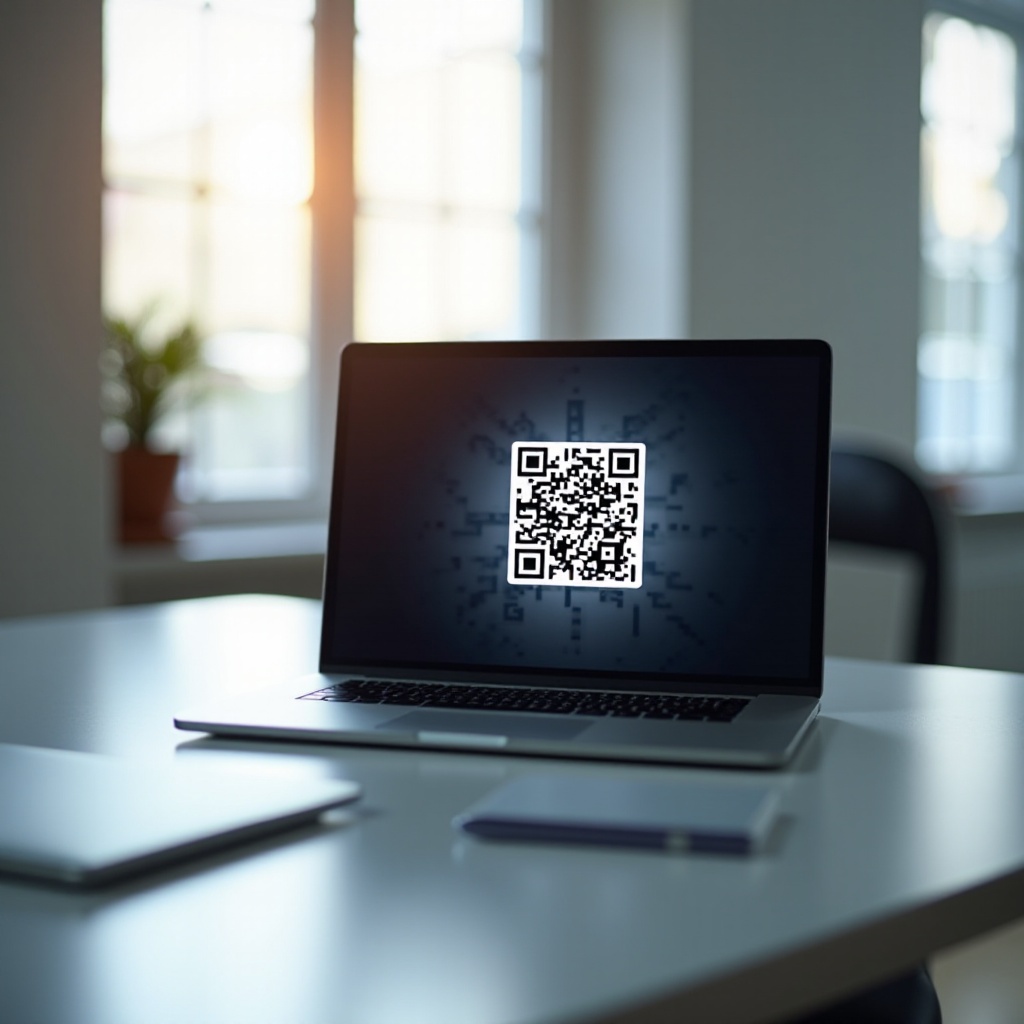 Baca kode QR dari kamera di laptop saya