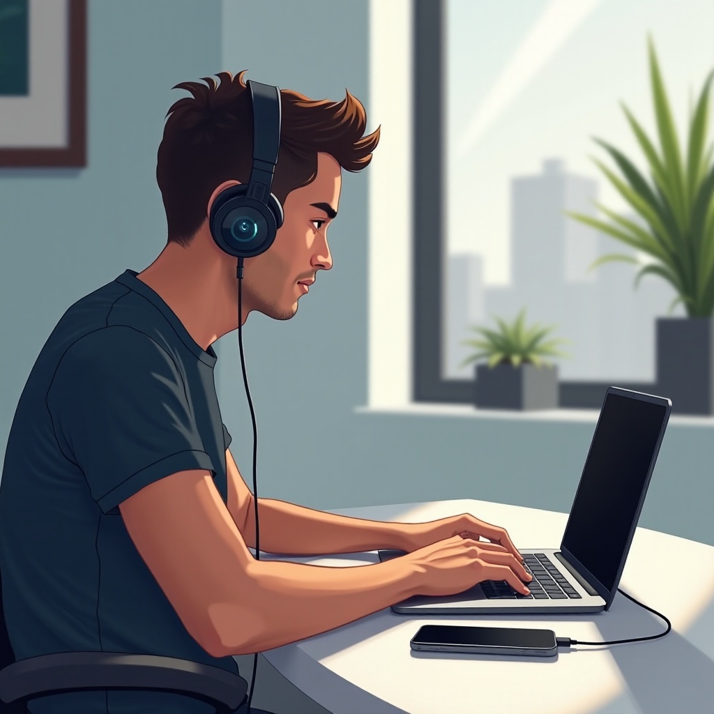 cara menghubungkan headphone iphone ke laptop