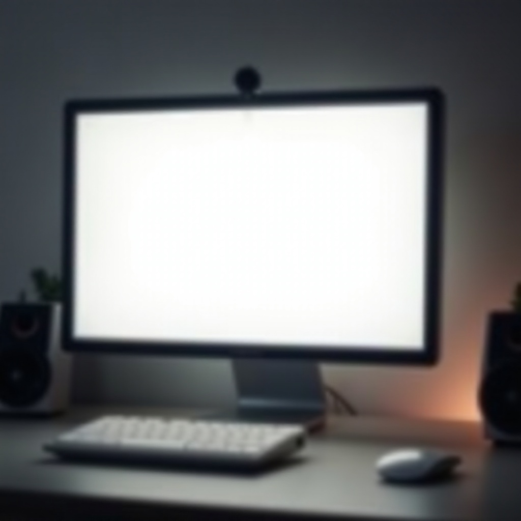 컴퓨터의 흰색 화면