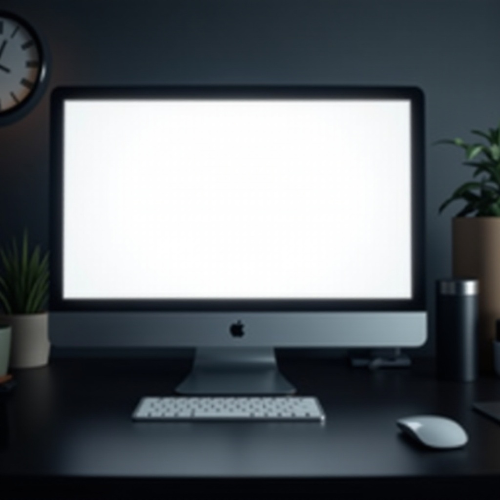 หน้าจอสีขาวบนคอมพิวเตอร์